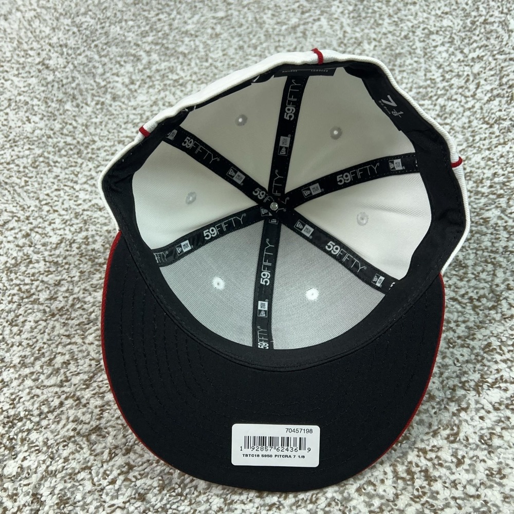 Pittsburgh Crawfords Mens Hat Fitted 7 1/8 Red New Era 59Fifty Negro Leagues - Picture 6 of 11